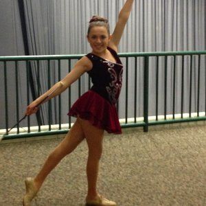Silver Blade Maroon Dance Uniform/Leotard